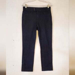 The Essential Slim By ANTHROPOLOGIE Straight Leg Blue Pants Size 2 Women